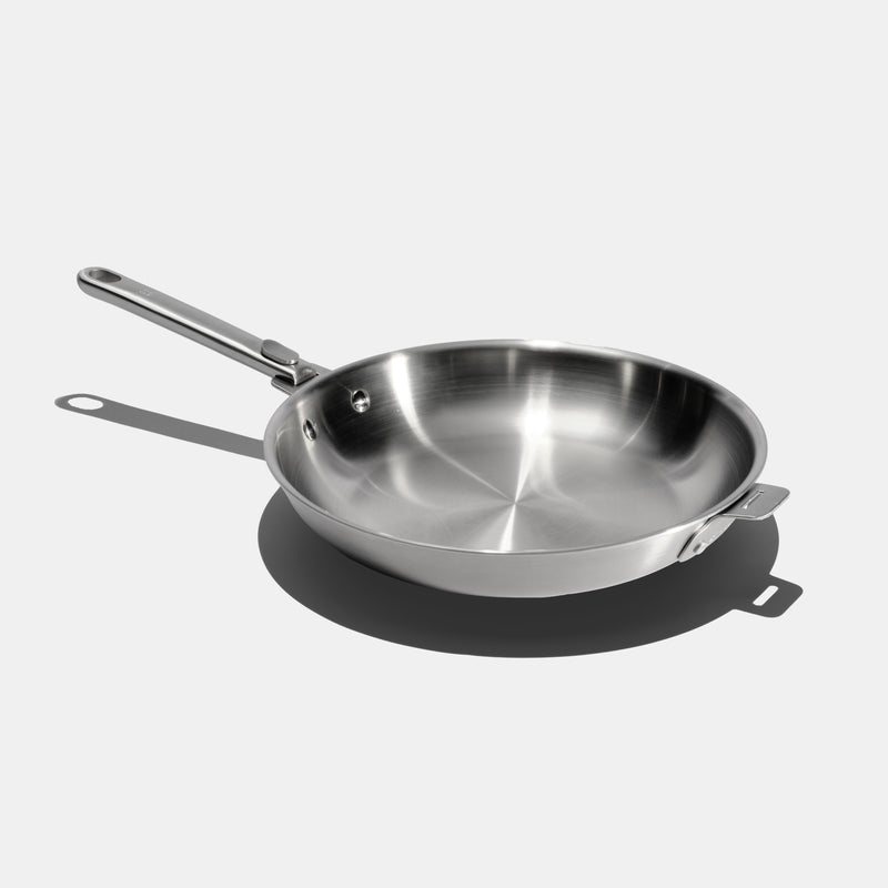 La bonne poêle en inox avec poignée amovible - 28 cm