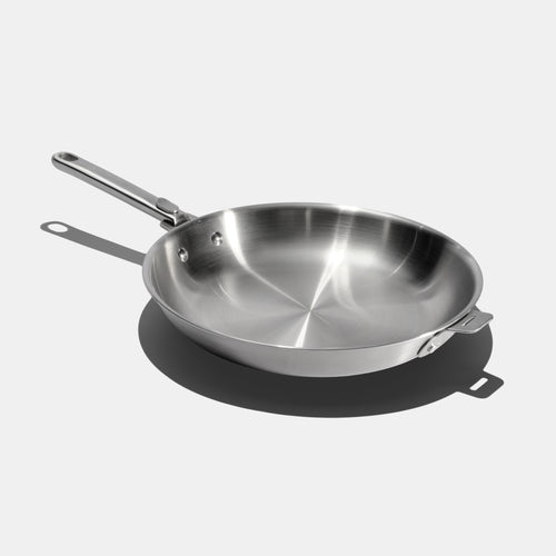 La bonne poêle en inox avec poignée amovible - 30 cm