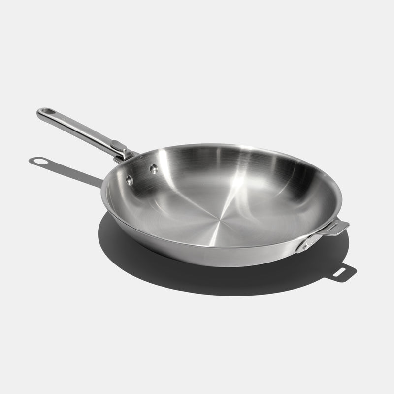 La bonne poêle en inox avec poignée amovible - 30 cm