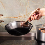Batterie de cuisine en inox avec manches bronze, 7 pièces - Atma Kitchenware