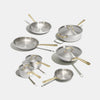 Batterie de cuisine en inox, manches dorés - 12 pièces - Atma Kitchenware