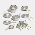 Batterie de cuisine en inox, manches dorés - 19 pièces - Atma Kitchenware