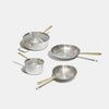 Batterie de cuisine en inox, manches dorés - 7 pièces - Atma Kitchenware
