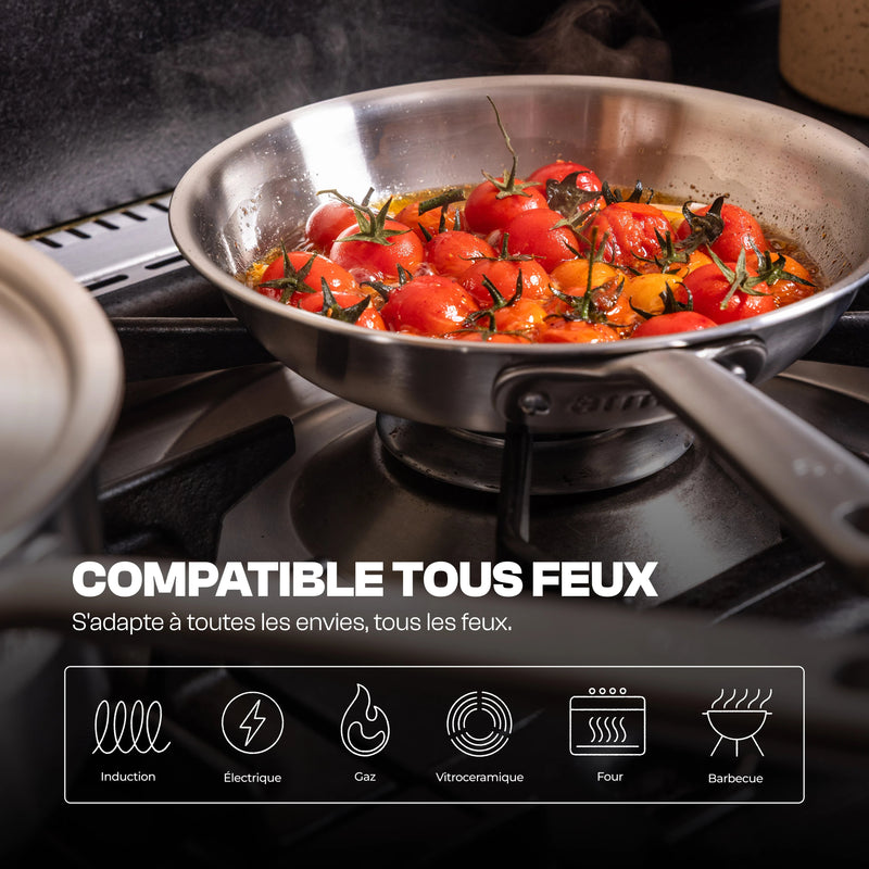 La bonne poêle en inox - 32 cm - Stock - Atma Kitchenware