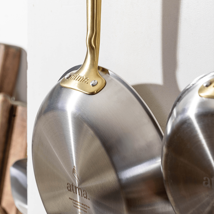 La bonne poêle en inox, manche doré - 20 cm (Édition limitée) - Atma Kitchenware