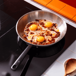 La bonne poêle en inox, manche noir - 30 cm - Atma Kitchenware