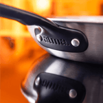 La bonne poêle en inox, manche noir - 32 cm - Atma Kitchenware