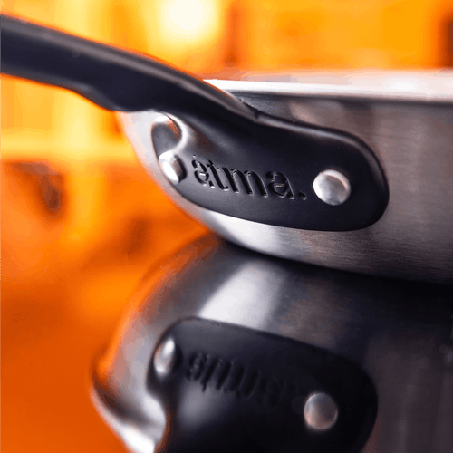 La bonne poêle en inox, manche noir - 32 cm - Atma Kitchenware