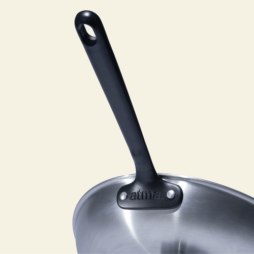 La bonne poêle en inox, manche noir - 32 cm - Atma Kitchenware