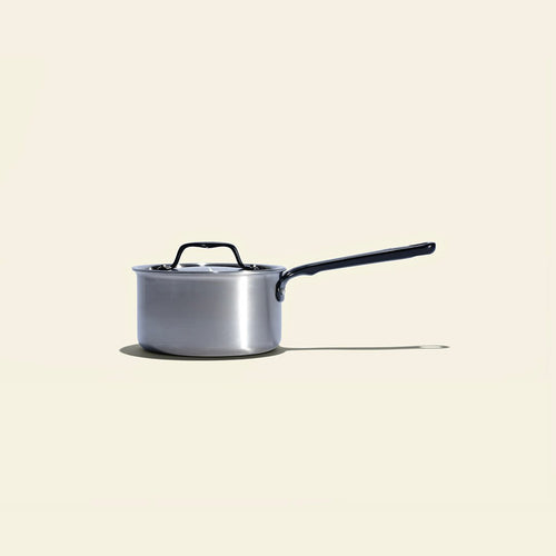 La casserole parfaite en inox, manche noir - 16 cm - Atma Kitchenware