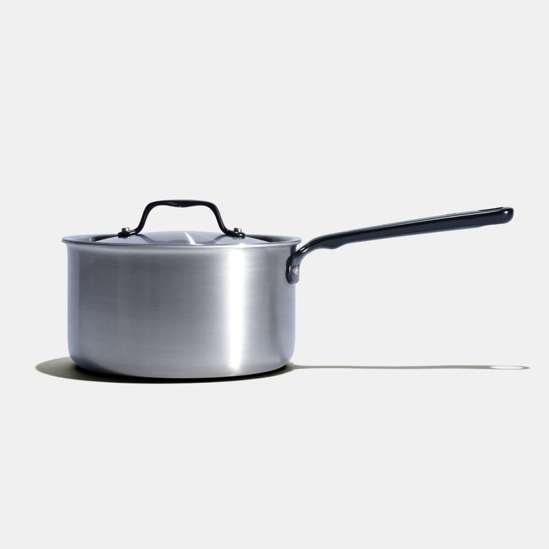 La casserole parfaite en inox, manche noir - 20 cm - Atma Kitchenware