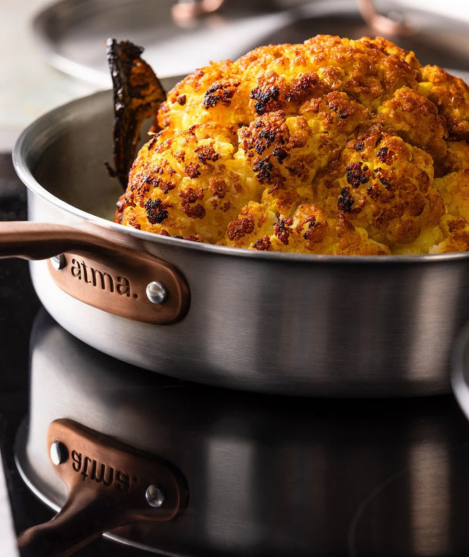 La sauteuse idéale en inox, manche bronze - 24 cm - Atma Kitchenware