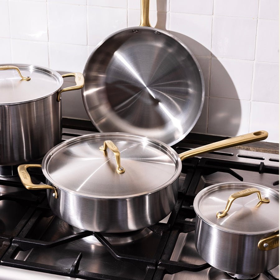 La sauteuse idéale en inox, manche doré - 26 cm (Édition limitée) - Atma Kitchenware