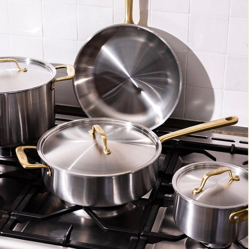 La sauteuse idéale en inox, manche doré - 26 cm (Édition limitée) - Atma Kitchenware