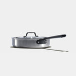 La sauteuse idéale en inox, manche noir - 24 cm - Atma Kitchenware