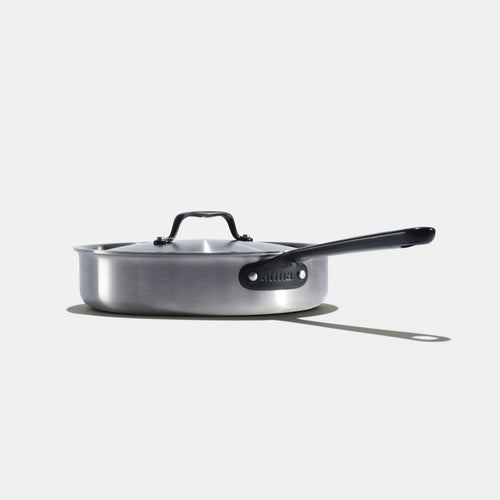 La sauteuse idéale en inox, manche noir - 24 cm - Atma Kitchenware