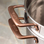 Le grand faitout en inox et son pasta pot, poignées bronze - Atma Kitchenware
