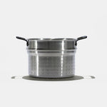 Le grand faitout en inox et son pasta pot, poignées noires - Atma Kitchenware