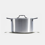 Le grand faitout en inox et son pasta pot, poignées noires - Atma Kitchenware