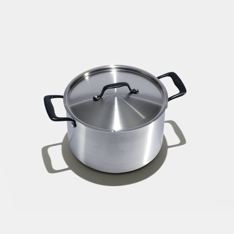Le grand faitout en inox, poignées noires - 24 cm - Atma Kitchenware