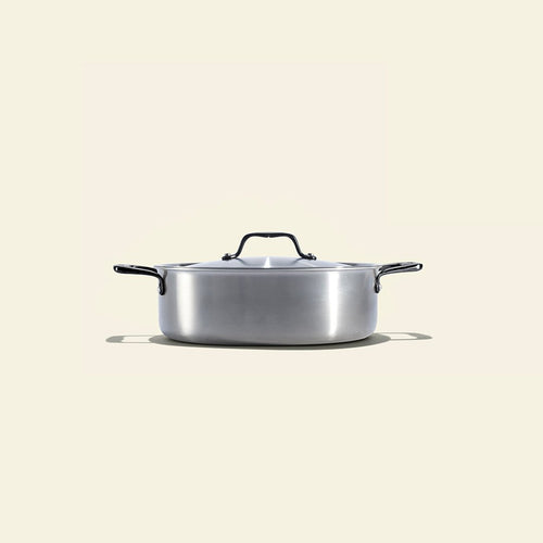 Le rondeau 26cm en inox, poignées noires - Atma Kitchenware