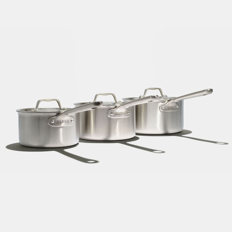 Le trio de casseroles parfaites en inox - Atma Kitchenware