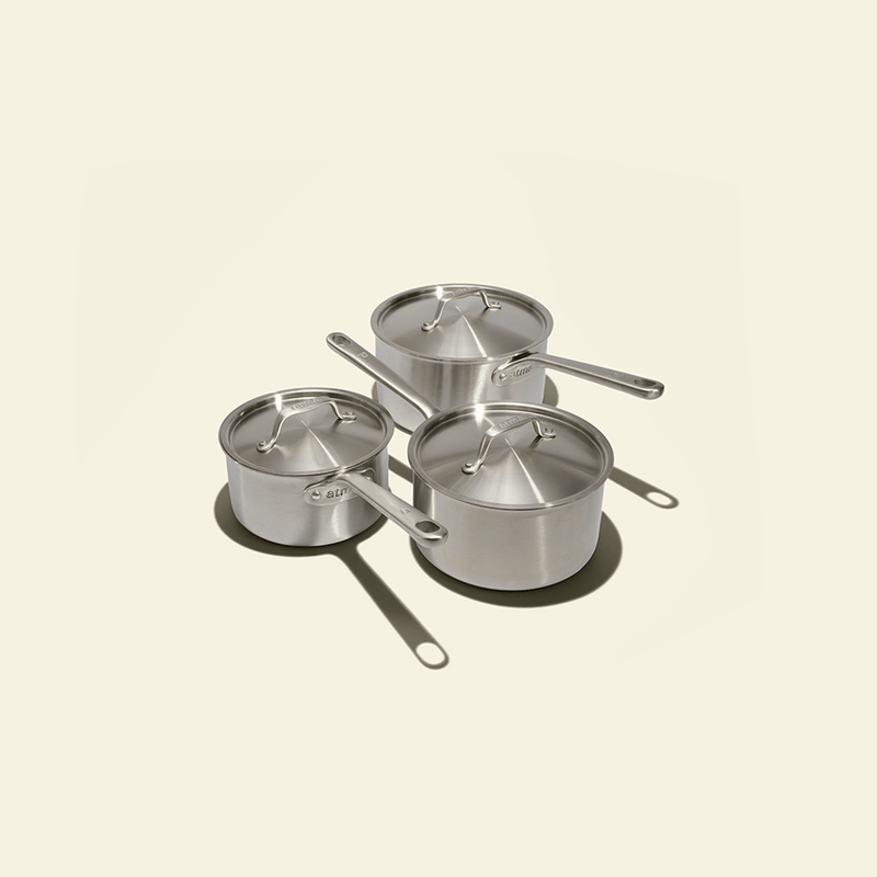 Le trio de casseroles parfaites en inox - Atma Kitchenware
