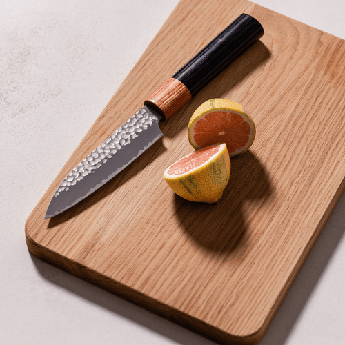 Le trio de couteaux japonais avec leurs étuis - Atma Kitchenware