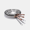 Pack Brigade - set de 3 poêles en inox avec manches bronze - Atma Kitchenware
