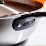 The Wok en inox, manche noir - 24 cm - Atma Kitchenware